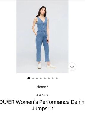 Women's Performance Denim Jumpsuit - Blue